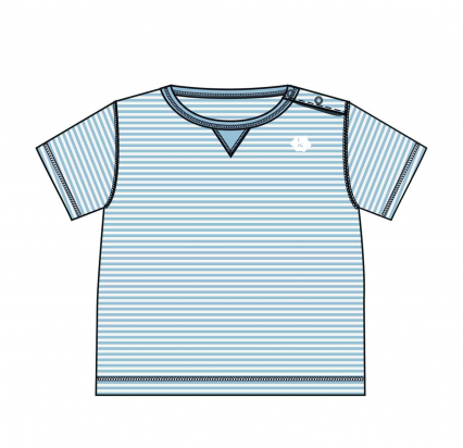 T-shirt Palm bach soft blue - Koeka
