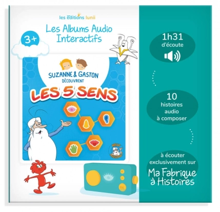 Les albums audio interactifs Les 5 sens 3+ Lunii