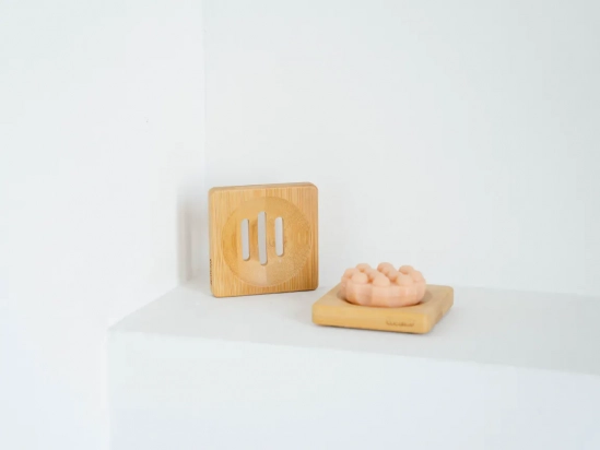 Porte savon carré Bambou Wondr Care