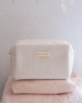 Grande Trousse de toilette Charlotte en moumoute Maison scarlette