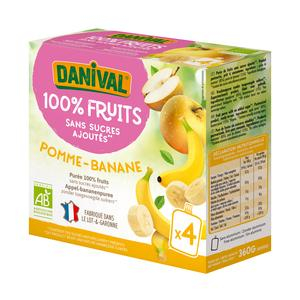 Danival Poki Compote Pomme banane 4x90g