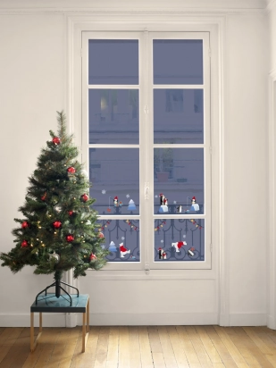 Sticker pour fenêtre pingouins sur glace Draeger Paris