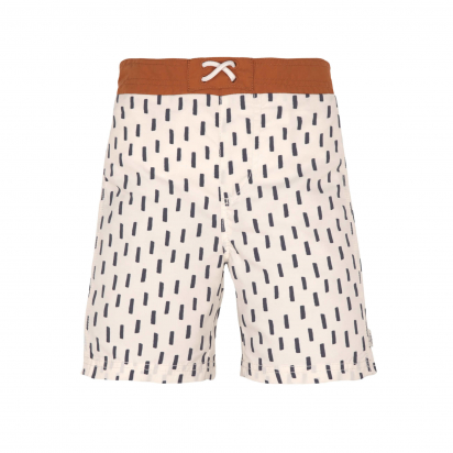 Short de bain enfants Petits traits écru/gris Lassig