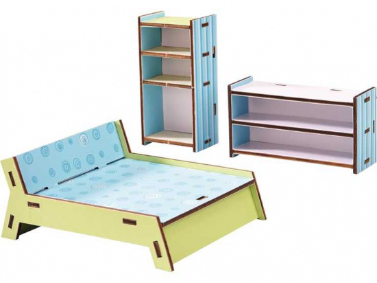 Chambre à coucher poupée - Little friends - Meubles maison de poupée - Haba