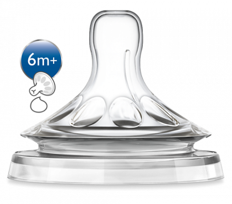 Lot de Tétines Natural - Débit liquide épais - 6mois + - Avent