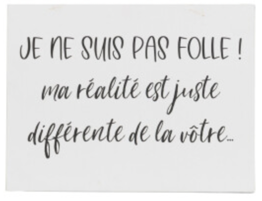 Pancarte "Si je n'existais pas..." Blanc et noir Jolipa