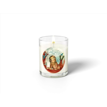 Grande Bougie 28g "Moi j'aime les petits bonheurs tout simples" Mon amie Luce