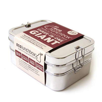 Trio boites Three-In-One géant Bento Ecolunchbox