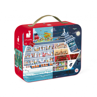 Puzzles valisette bateau de croisière Janod