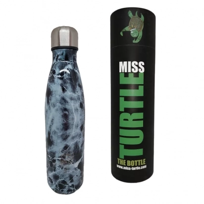 Gourde isotherme 500 ml Marbre Délicat Gris Miss turtle
