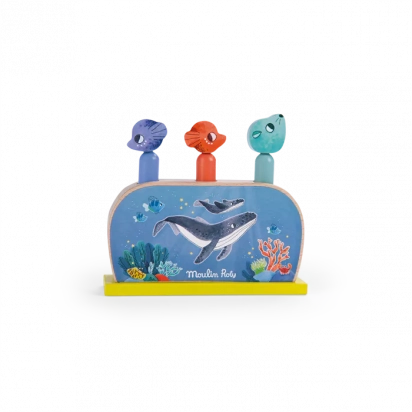 Jouet en bois Pop up Les aventures de Paulie Moulin roty