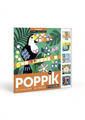 Cartes en gommettes - TROPICAL Poppik