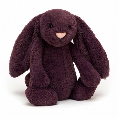 Doudou peluche Bashful Lapin Plum 31cm Jellycat