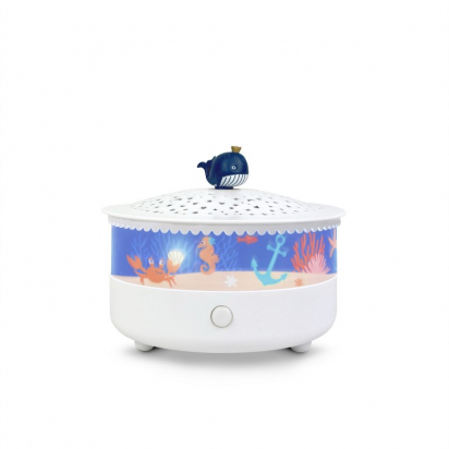 Veilleuse - Projecteur d'Etoiles Ocean 14 Cm - Musical - Détection des Pleurs - Rechargeable USB  Trousselier