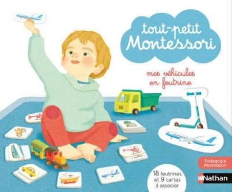 Tout-petit montessori Mes véhicules en feutrines - 18 feutrines et 9 cartes à associer Delphine Roubieu, Mizuho Fujisawa Nathan