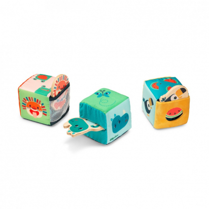 Jeu de 3 cubes Cache cache Jungle Lilliputiens