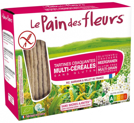 Tartines aux multi-céréales bio 150 g - Le pain des fleurs