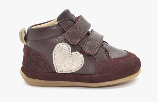 Chaussures Aubépine cœur Premiers pas  Bordeaux Bronze pointure 22 Benjie