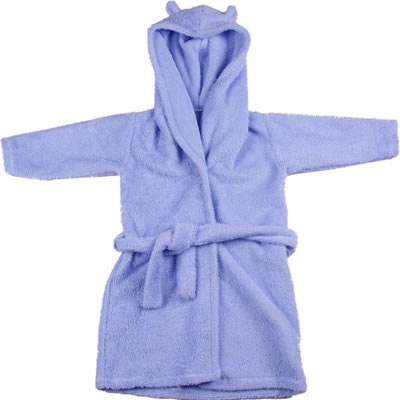 Peignoir en coton bio - Bleu ciel - Iobio