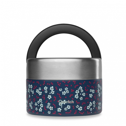 Boîte repas poignée isotherme Hanami Bleu 650ml Qwetch