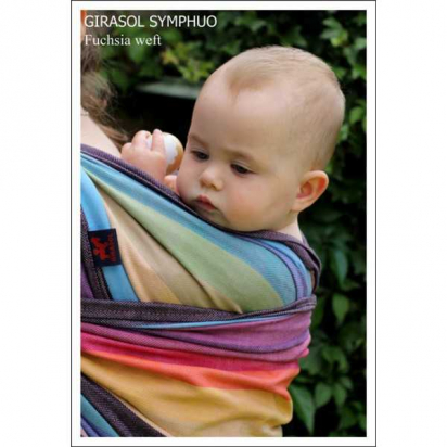 Echarpe de portage - Symphuo Double weft Fuschsia - 3,60 m - Girasol