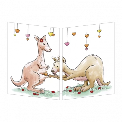 Carte bébé kangourou Cache Cache