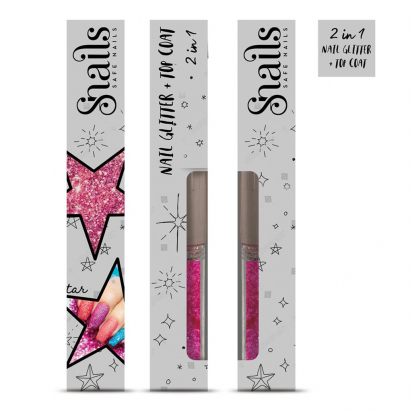 Glitter pour ongles Rose Snails