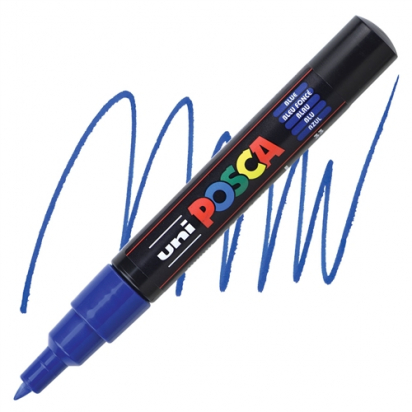 Marqueur PC1MC pointe extra-fine 0,7-1 mm Bleu foncé POSCA