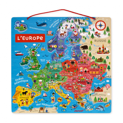 carte d'europe magnetique Janod 