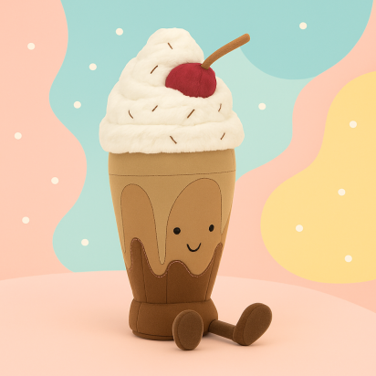 Jellycat Peluche Amuseables Chocolate Milkshake chocolat