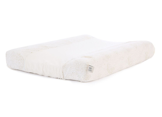Housse de matelas à langer - gold bubble/ white - Nobodinoz