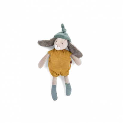 Petite peluche Lapin ocre Trois petits lapins Moulin roty