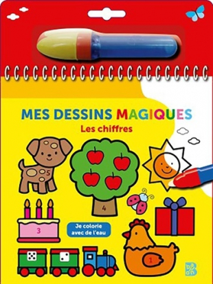 Je colorie avec de l'eau Les chiffres Ballon