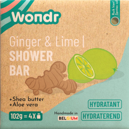 Savon nergizing Lime & Ginger - Barre de douche - Scrub Bar Wondr Care