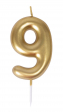 Bougie or - chiffre 9