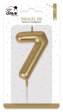Bougie or - chiffre 7