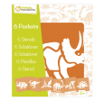 Lot de 6 pochoirs dinosaures Avenue mandarine