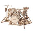 Puzzle 3D en bois pour instruments de musique, batterie, Robotime, TG409, 19x13,5x11 cm