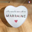 Boite en Métal Coeur Ma reine du coeur c'est ma MARRAINE Les bambetises