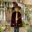 Cape de sorcier Gandalf 3-10 ans en velours bordeaux 76 cm – LaBay