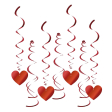 Ptit Clown spirales décoratives cœur pack de 12 -  St Valentin