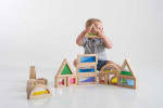 Cubes sensoriels en bois rainbow - 16 pièces - TicKit