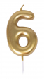 Bougie or - chiffre 6