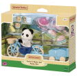 Sylvanian Families – Fille Panda avec Vélo, Remorque, Rollers et Accessoires de Pique-nique
