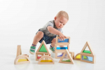 Cubes sensoriels en bois rainbow - 16 pièces - TicKit
