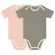 Bodys Bébé ( Lot de 2 ) - Manches Courtes GOTS Cozy Colors, Rose Poudré Lassig
