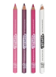 Set de 4 crayons de maquillage fins - Violet/Fuchsia/Rose/Blanc Namaki