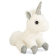 Porte-Clé Peluche Licorne Blanc Argent - 14 cm Histoire d'ours