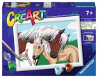 CréArt Roi chevaux Jument et son poulain Peinture par numéro Ravensburger