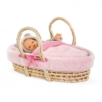 Ensemble Couffin Peluche Rose pour poupon de 36 et 42 cm Corolle